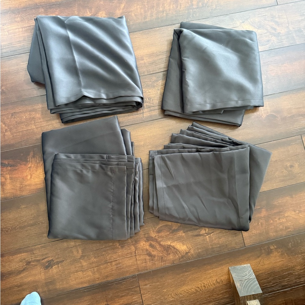 2 sets 94” black blackout curtains